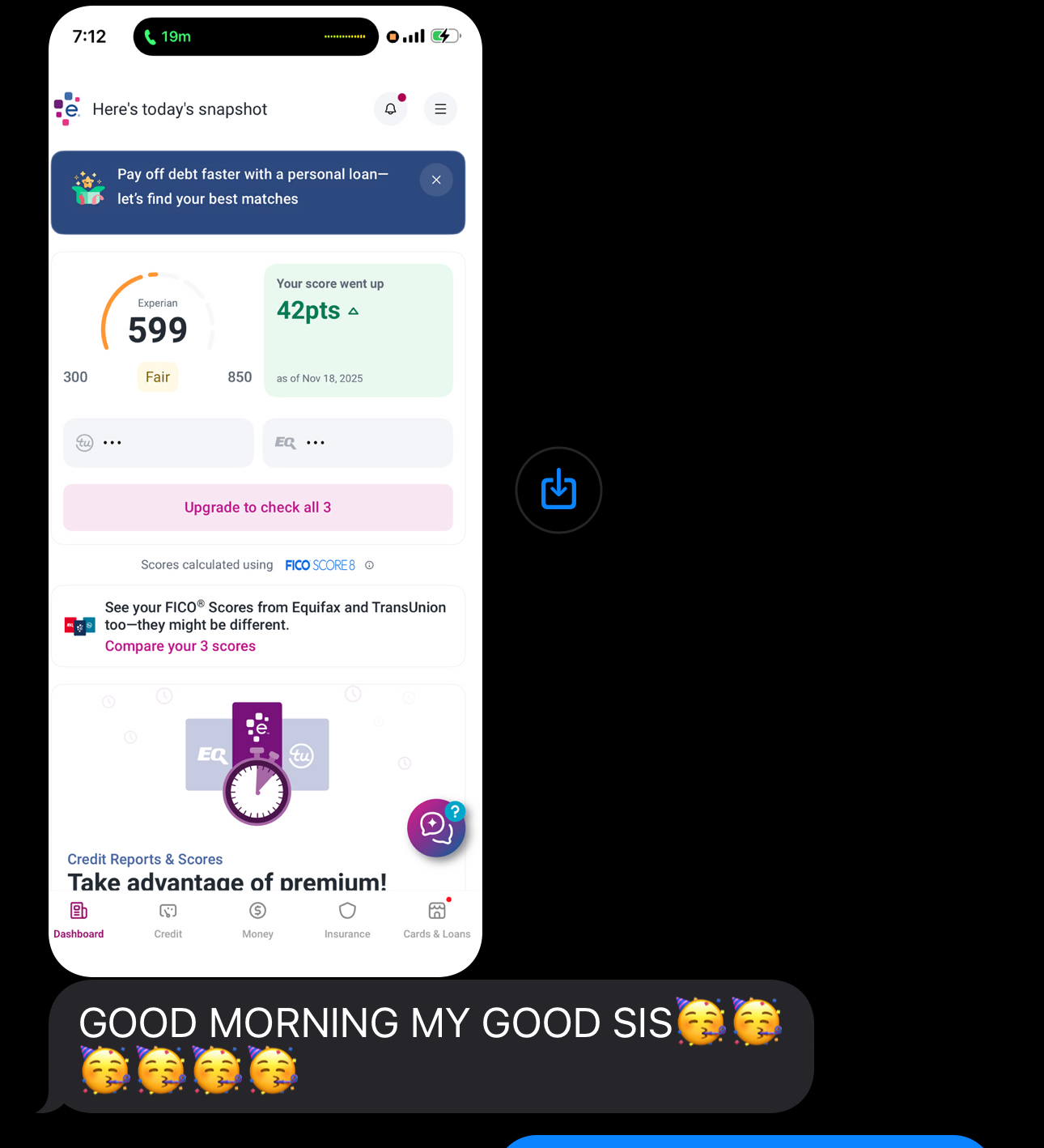 Real client win — Score jumped to 599 — Fair tier unlocked