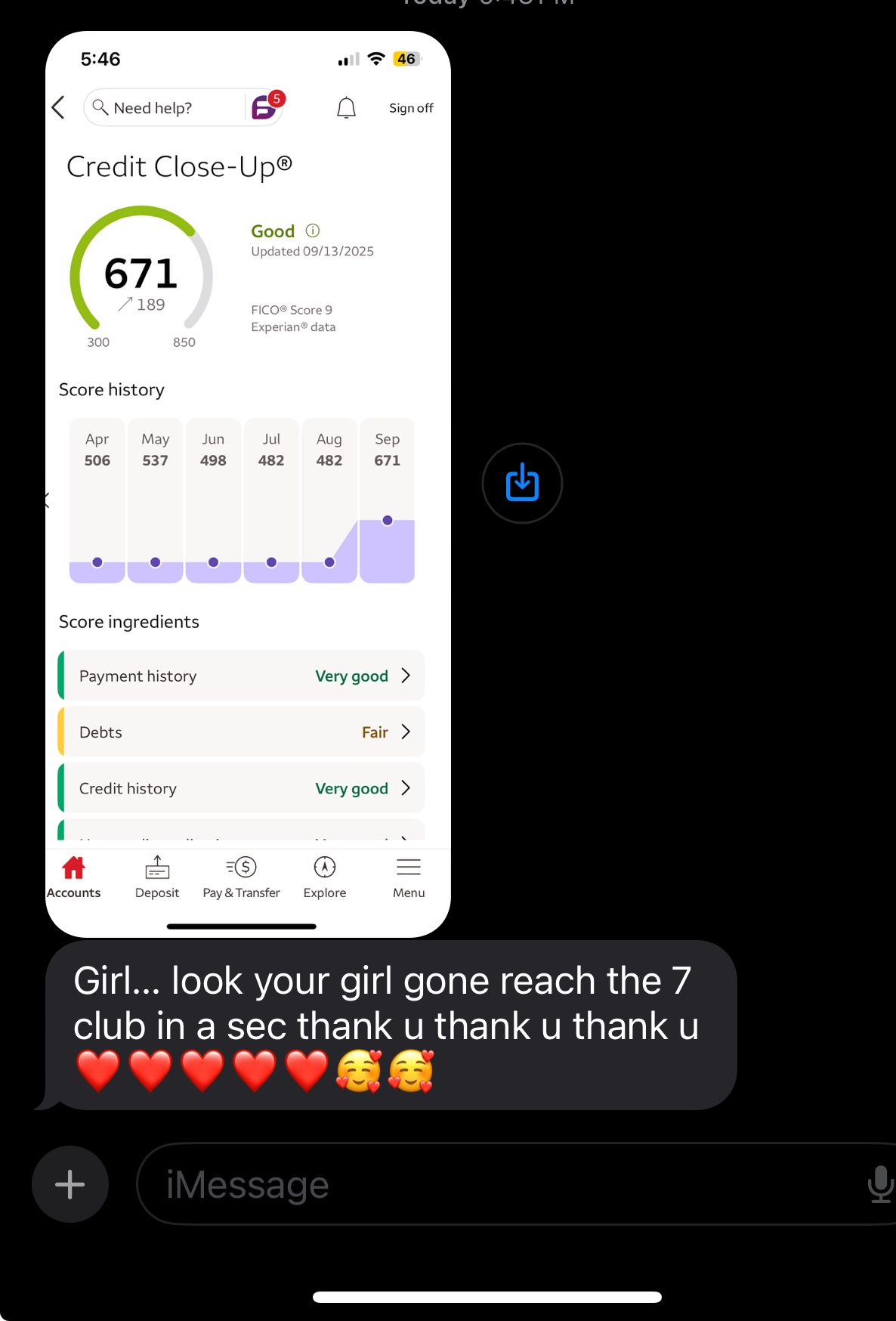 Real client win — 482 → 671 — Apr to Sep